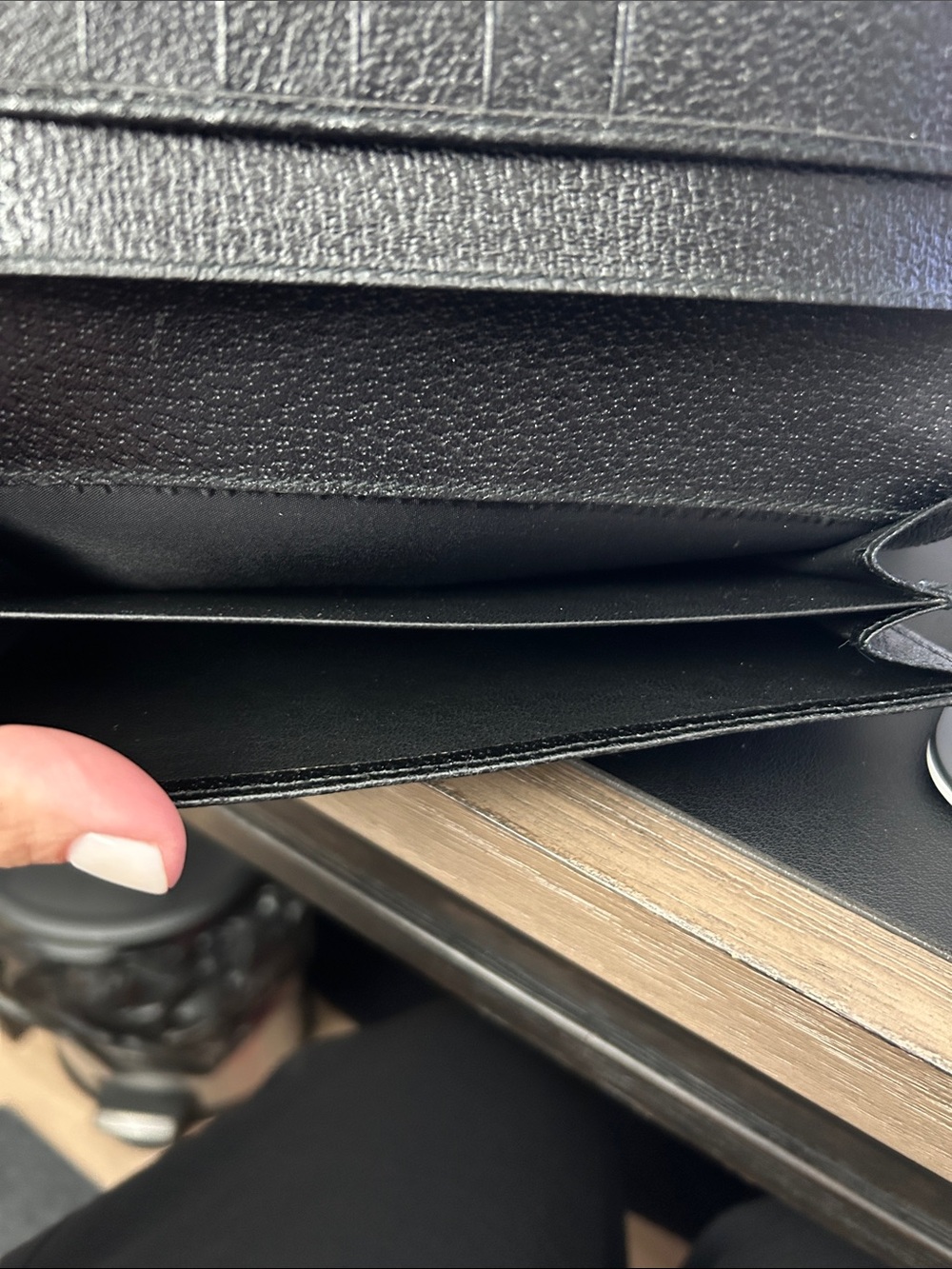 NEW Gucci Leather & Canvas Long Black Wallet - Picture 7 of 8